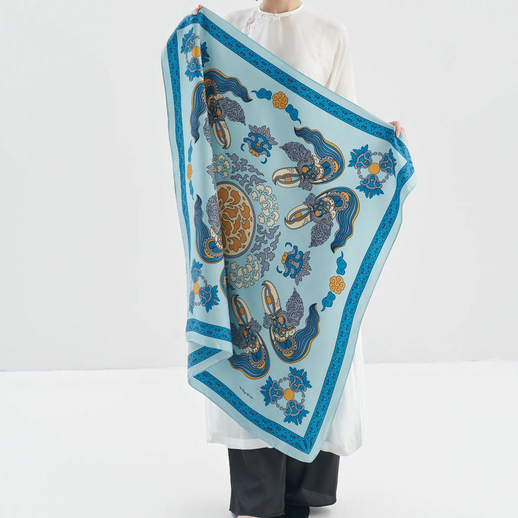 Phoenix in Clouds Silk Scarf (95cm)