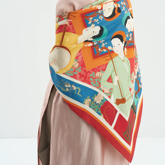 Jade Maiden's Harmony Silk Scarf