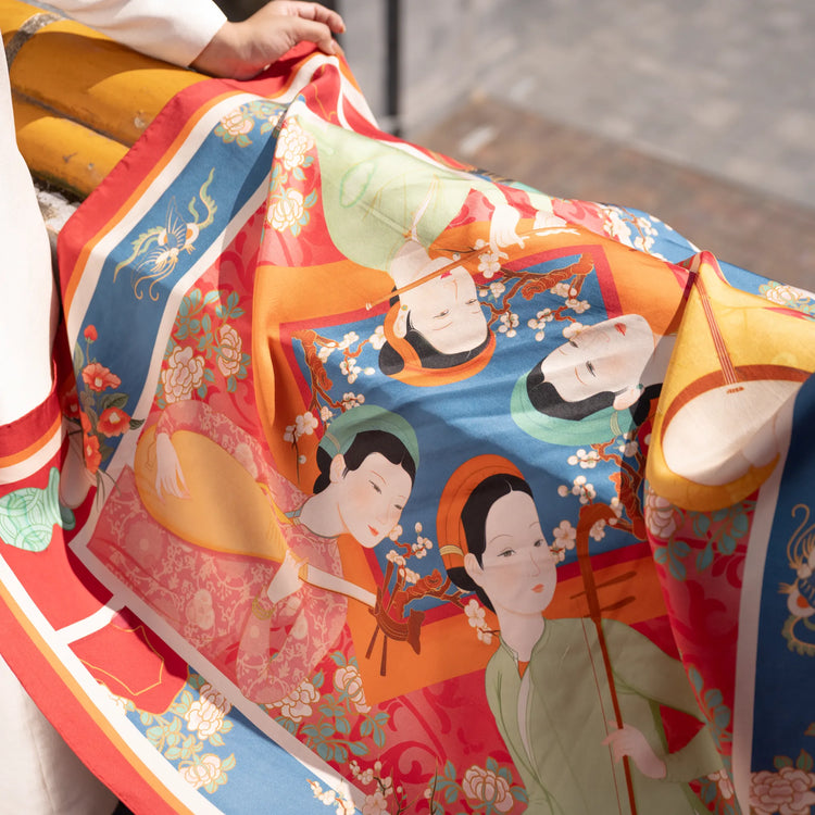 Jade Maiden's Harmony Silk Scarf