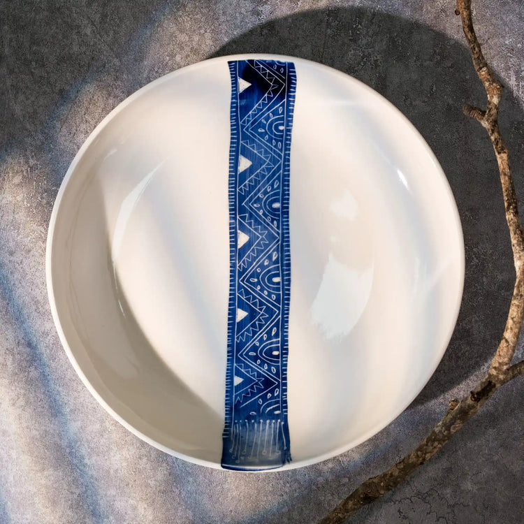 Unique Ceramic Plate Set - Indigo Dream