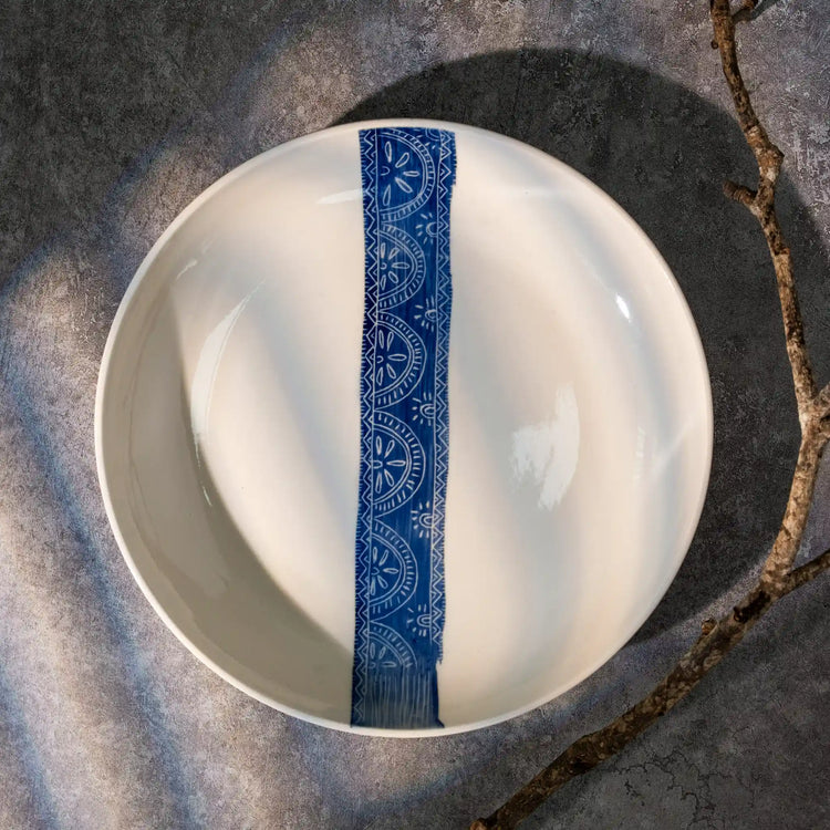 Unique Ceramic Plate Set - Indigo Dream