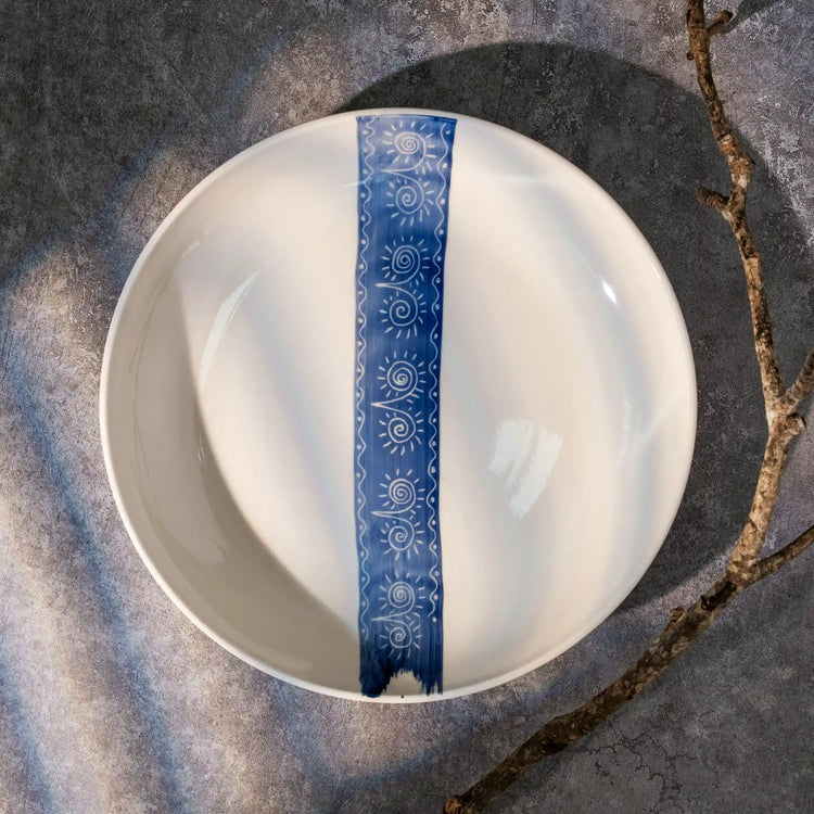 Unique Ceramic Plate Set - Indigo Dream