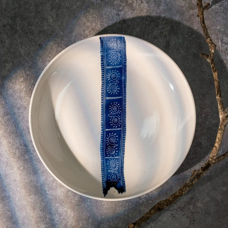 Unique Ceramic Plate Set - Indigo Dream