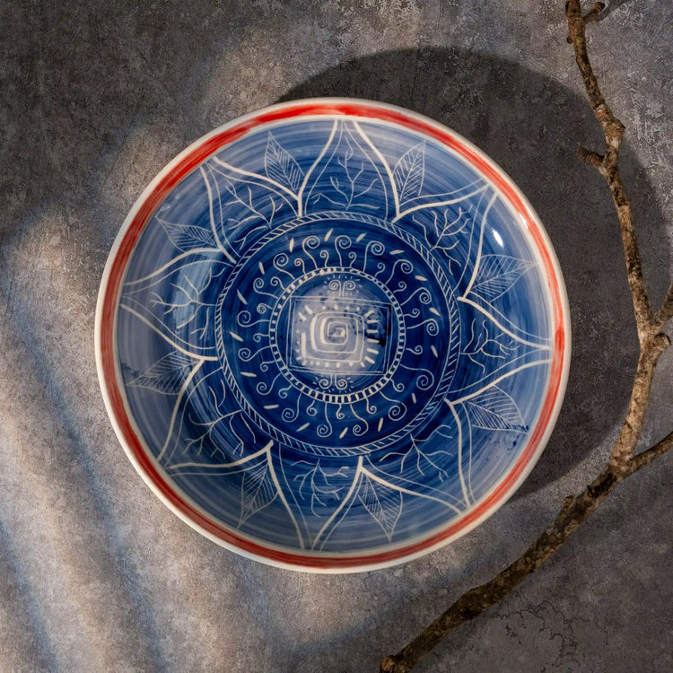 Unique Ceramic Plate Set - Vortex Dance