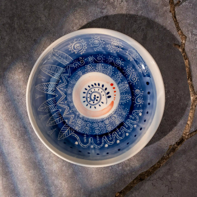 Unique Ceramic Plate Set - Vortex Dance