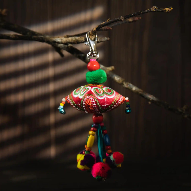 Keychain With Brocade Pattern