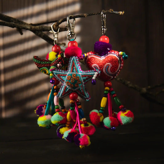 Keychain With Brocade Pattern