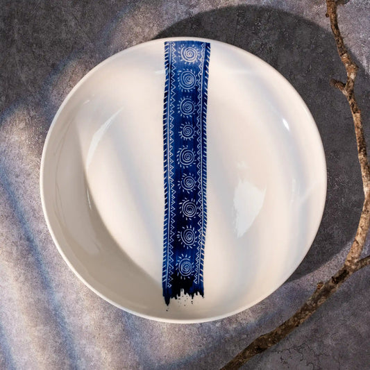 Unique Ceramic Plate Set - Indigo Dream