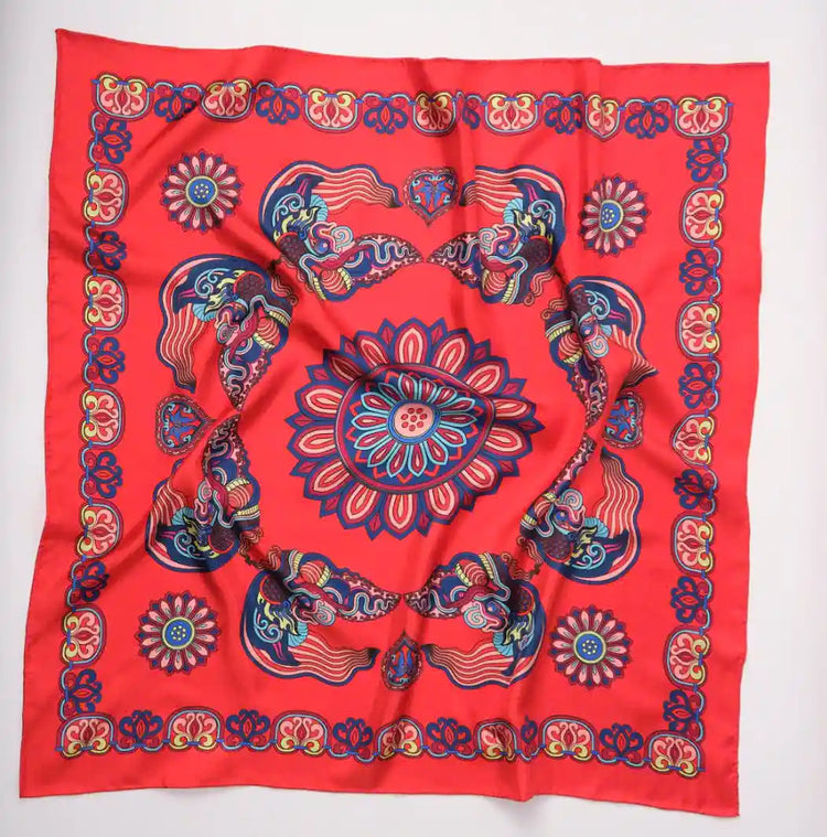 Dragon Cloud Silk Scarf (110cm)