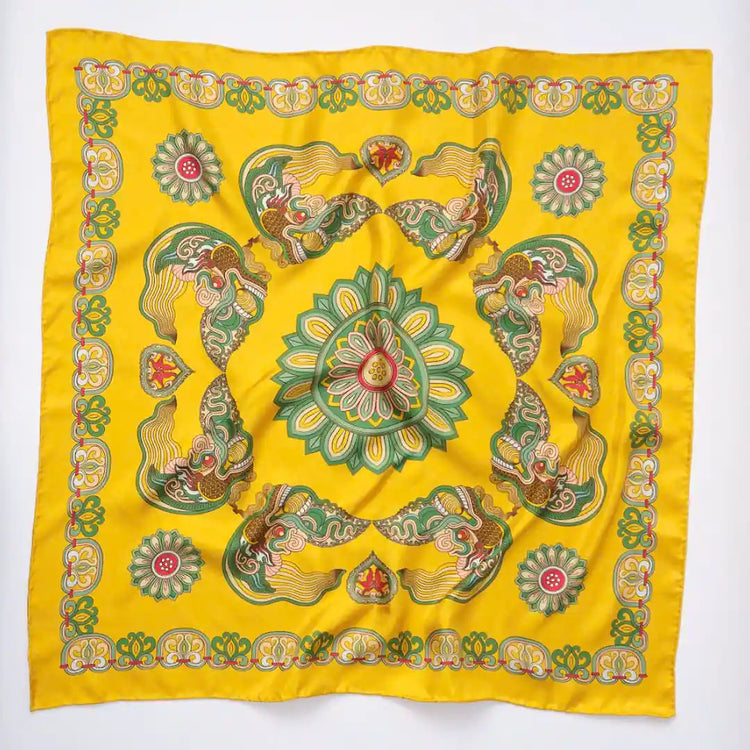 Dragon Cloud Silk Scarf (110cm)