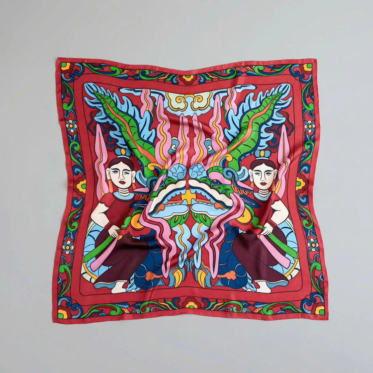 Dragon Fairy Silk Scarf