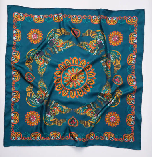 Dragon Cloud Silk Scarf (110cm)